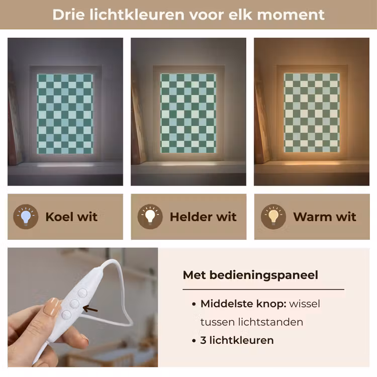 Nachtlampje - Schaakbord - Klassiek - Groen — 5