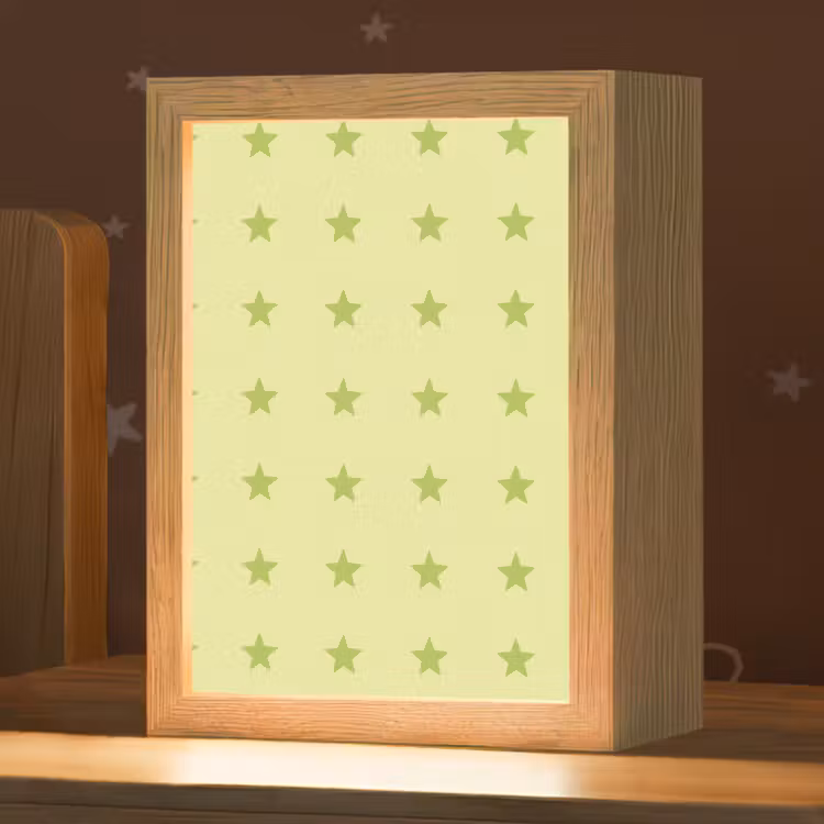 Nachtlampje - Sterren - Patroon - Groen — 1