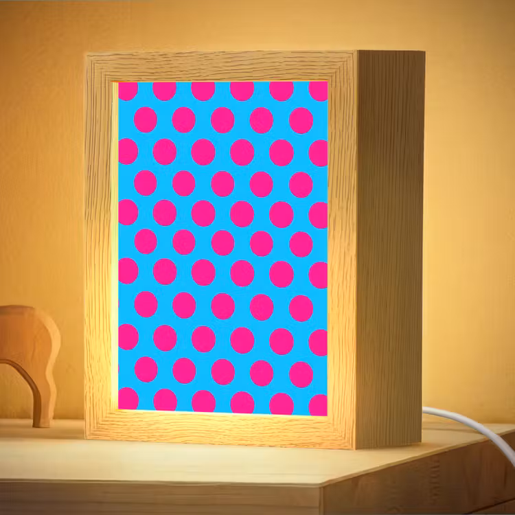 Nachtlampje - Stippen - Klassiek - Roze — 4