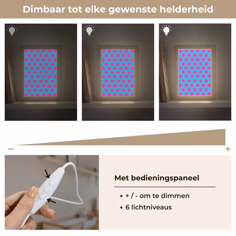 Nachtlampje - Stippen - Klassiek - Roze — 6