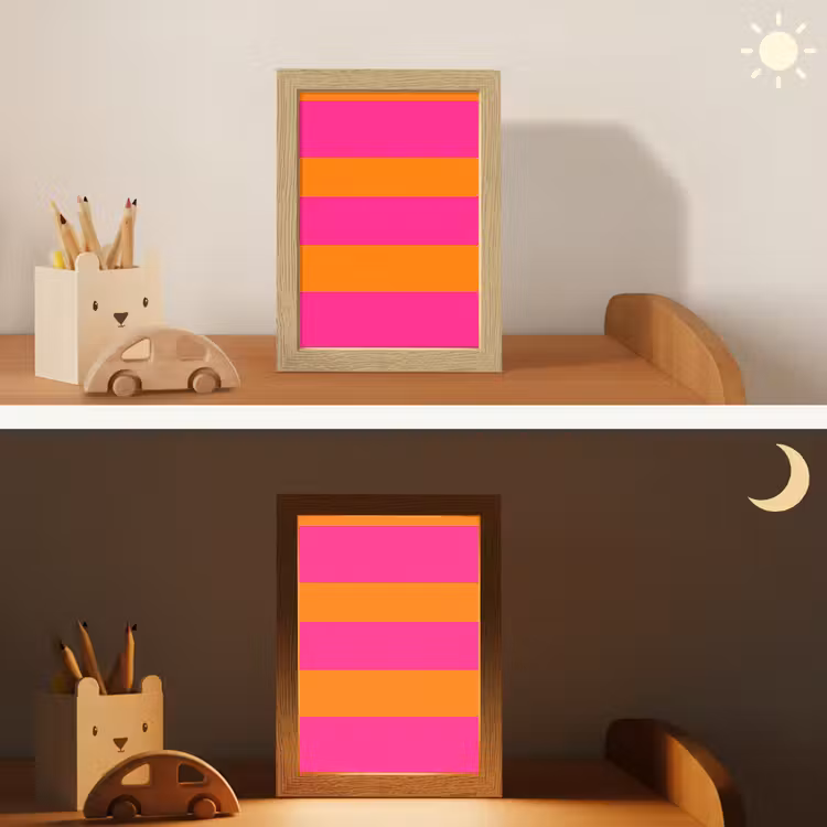 Nachtlampje - Strepen - Horizontaal - Roze — 7
