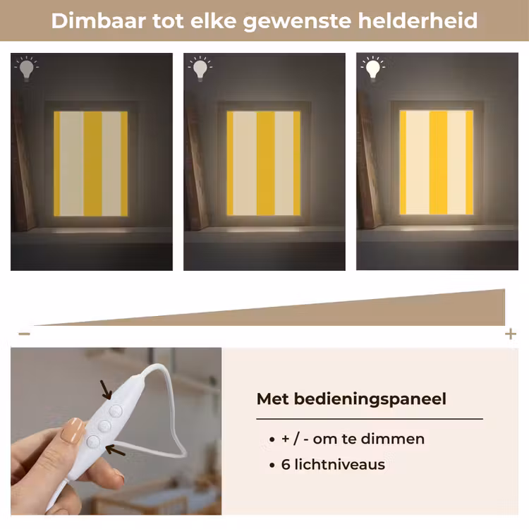 Nachtlampje - Strepen - Klassiek - Geel — 6