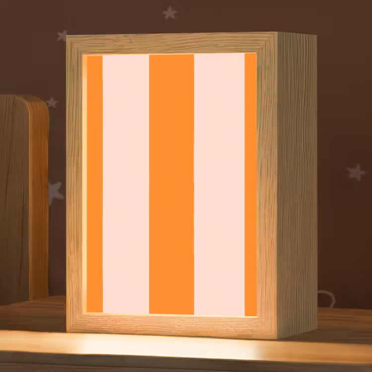 Nachtlampje - Strepen - Modern - Oranje — 1