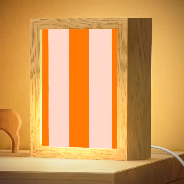 Nachtlampje - Strepen - Modern - Oranje — 4