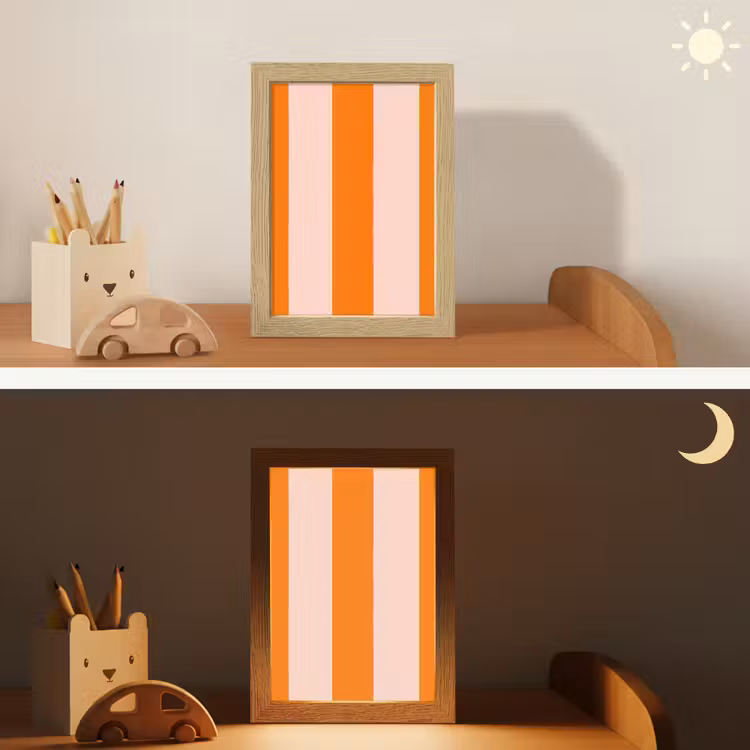 Nachtlampje - Strepen - Modern - Oranje — 7