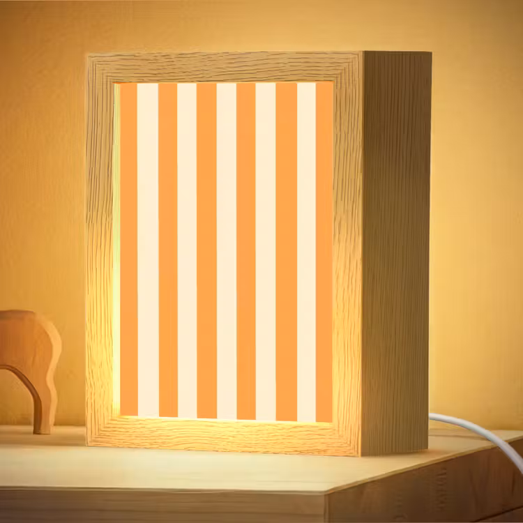 Nachtlampje - Strepen - Patroon - Oranje — 4