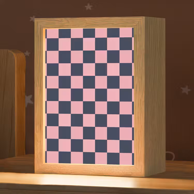 Nachtlampje - Traditioneel - Patroon - Blauw - Roze — 1