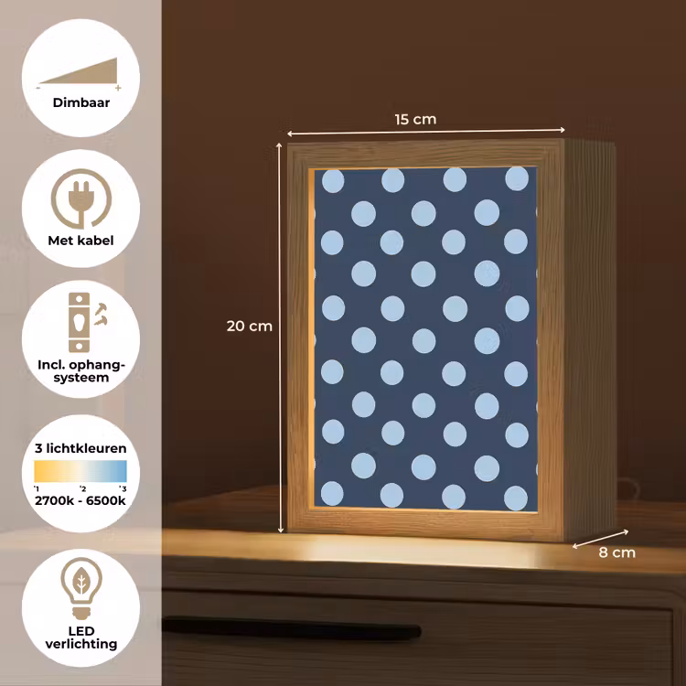 Nachtlampje - Klassiek - Dots - Blauw — 2