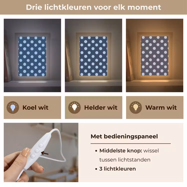 Nachtlampje - Klassiek - Dots - Blauw — 5