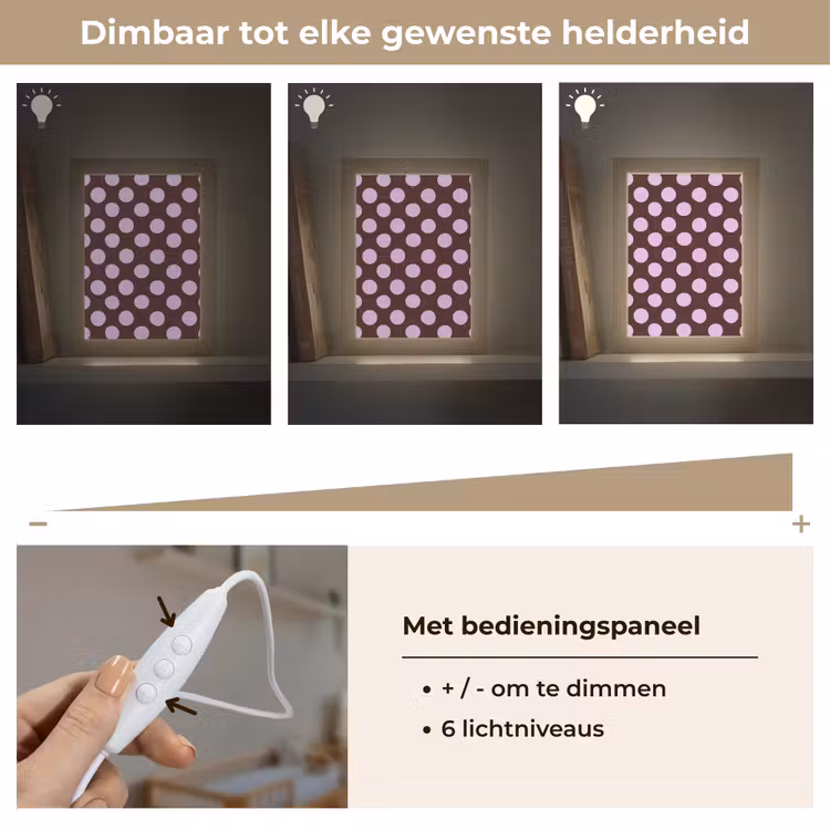 Nachtlampje - Klassiek - Stippen - Paars — 6