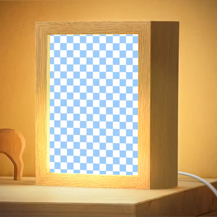 Nachtlampje - Schaakbord - Klassiek - Blauw — 4