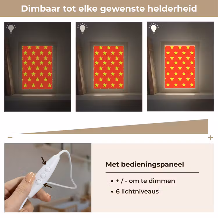 Nachtlampje - Ster - Patroon - Geel — 6