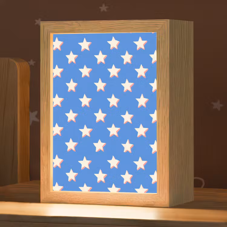 Nachtlampje - Sterren - Patroon - Blauw — 1