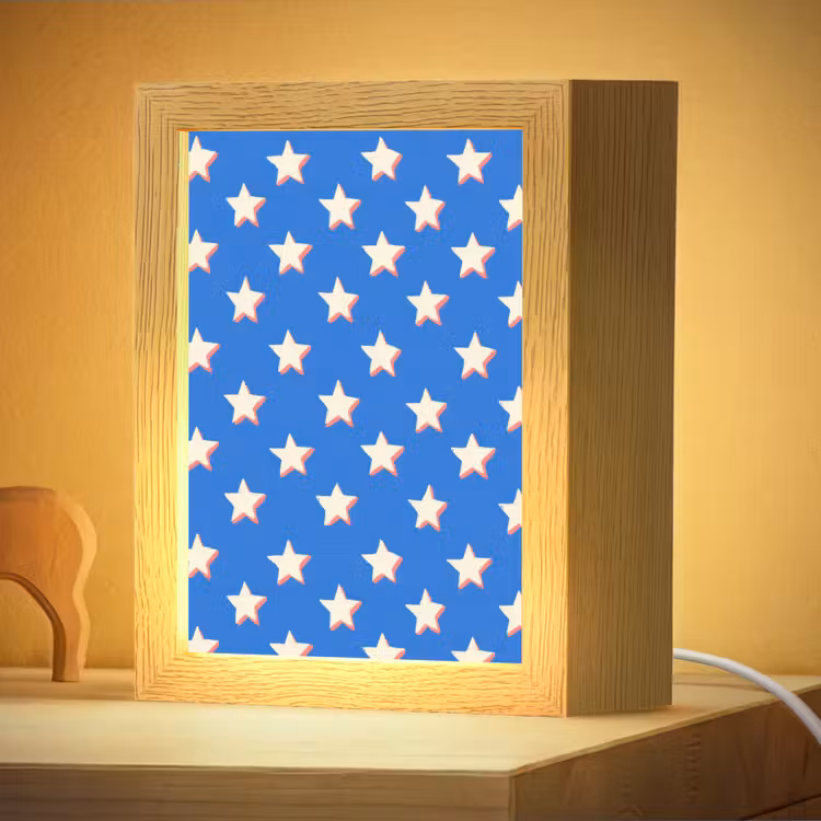 Nachtlampje - Sterren - Patroon - Blauw — 4