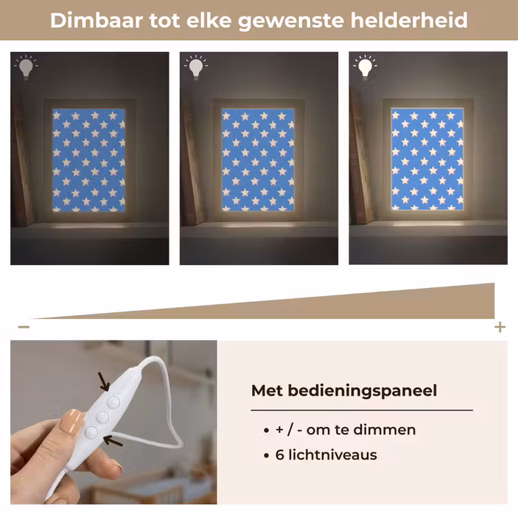 Nachtlampje - Sterren - Patroon - Blauw — 6