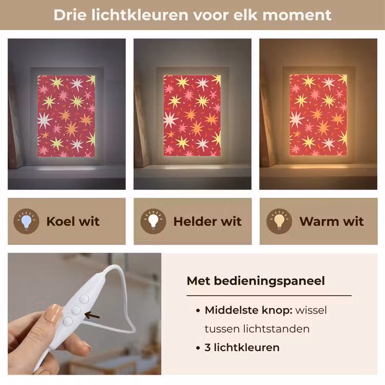 Nachtlampje - Sterren - Speels - Rood — 5