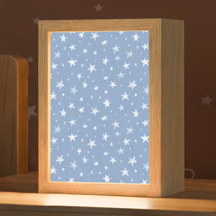 Nachtlampje - Sterretjes - Patroon - Blauw — 1