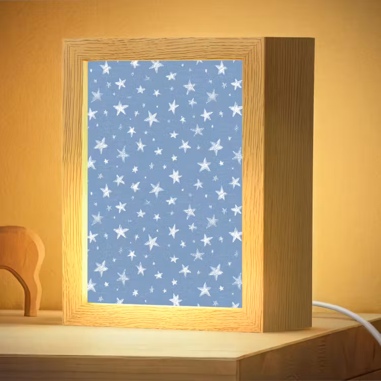 Nachtlampje - Sterretjes - Patroon - Blauw — 4