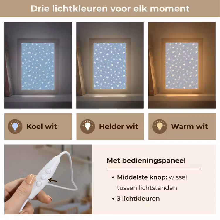 Nachtlampje - Sterretjes - Patroon - Blauw — 5
