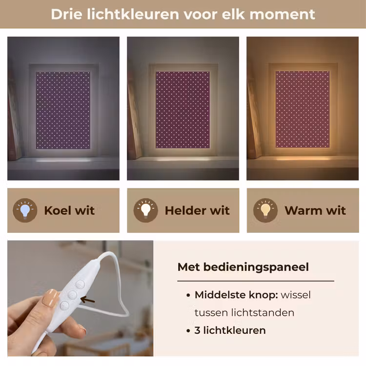 Nachtlampje - Stippen - Modern - Paars — 5
