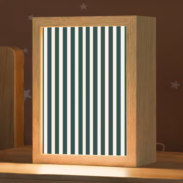 Nachtlampje - Strepen - Klassiek - Groen — 1