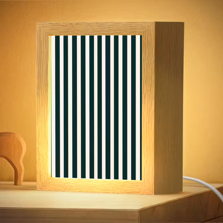 Nachtlampje - Strepen - Klassiek - Groen — 4