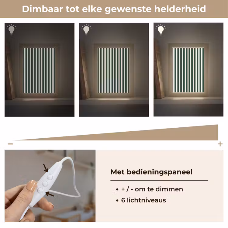 Nachtlampje - Strepen - Klassiek - Groen — 6