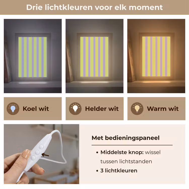 Nachtlampje - Strepen - Patroon - Groen — 5