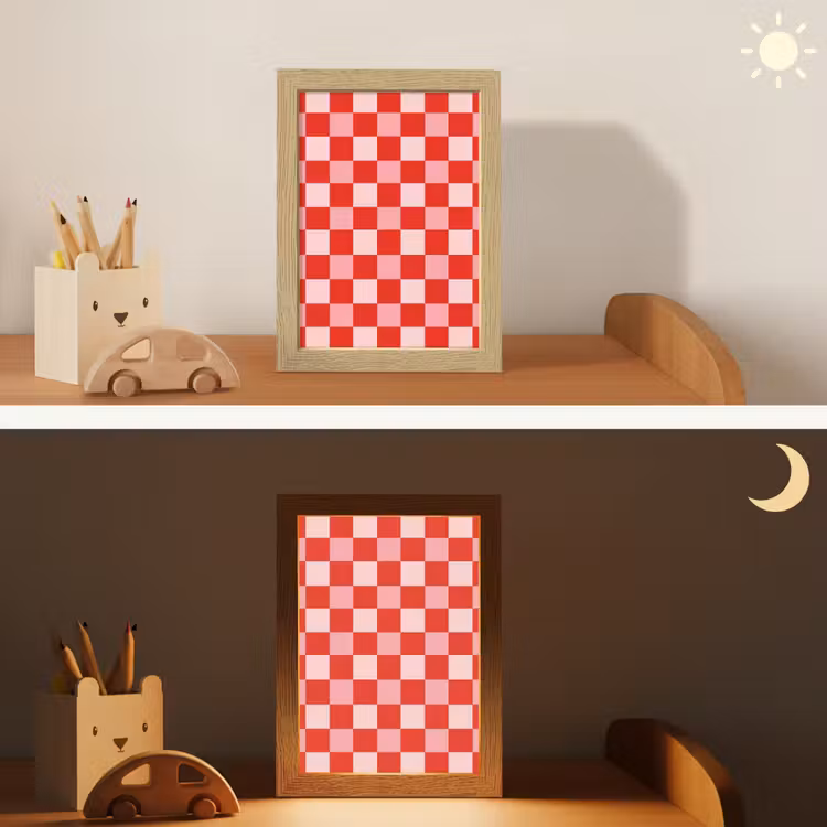 Nachtlampje - Vierkant - Klassiek - Rood — 7