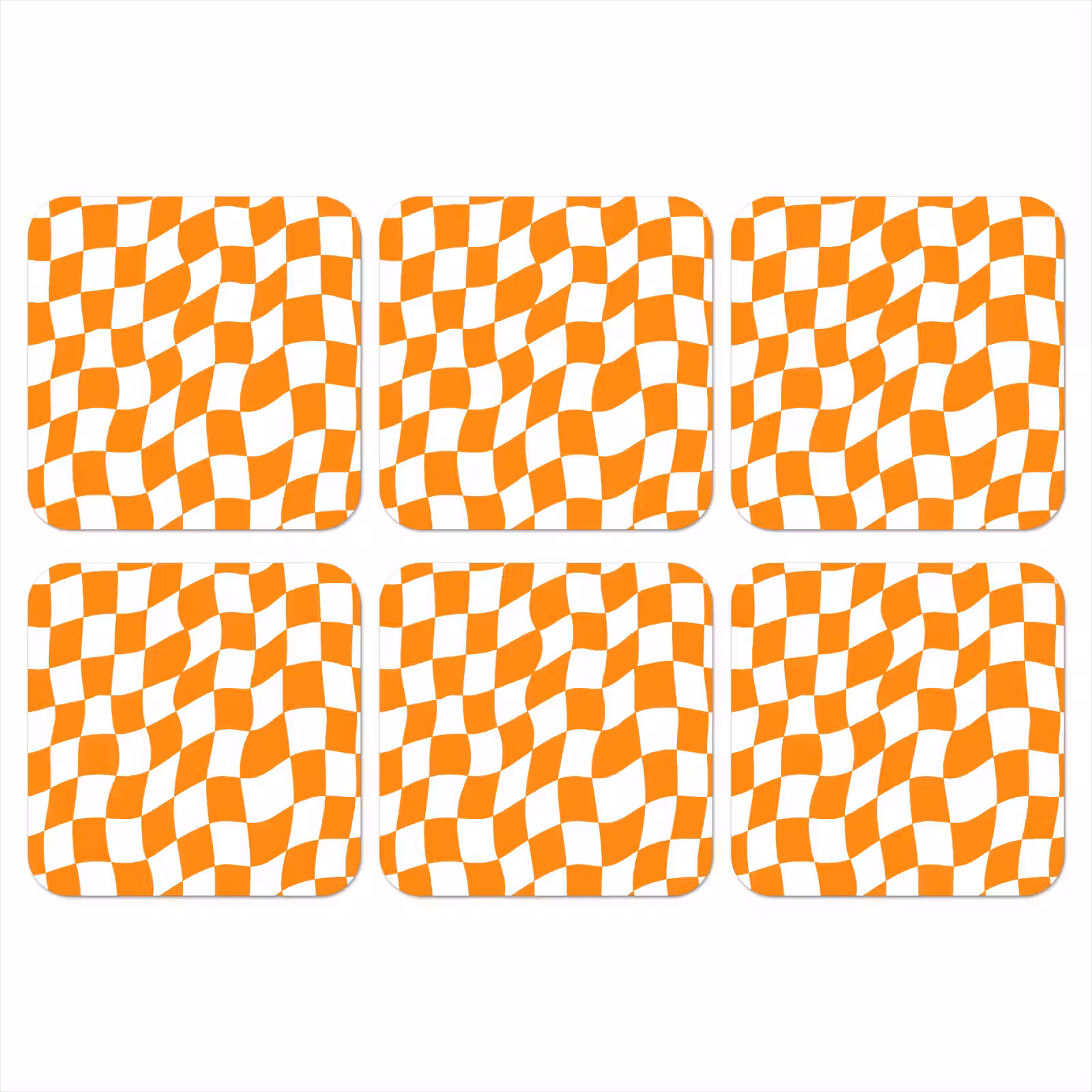 Onderzetter - Golvend - Patroon - Oranje — 1