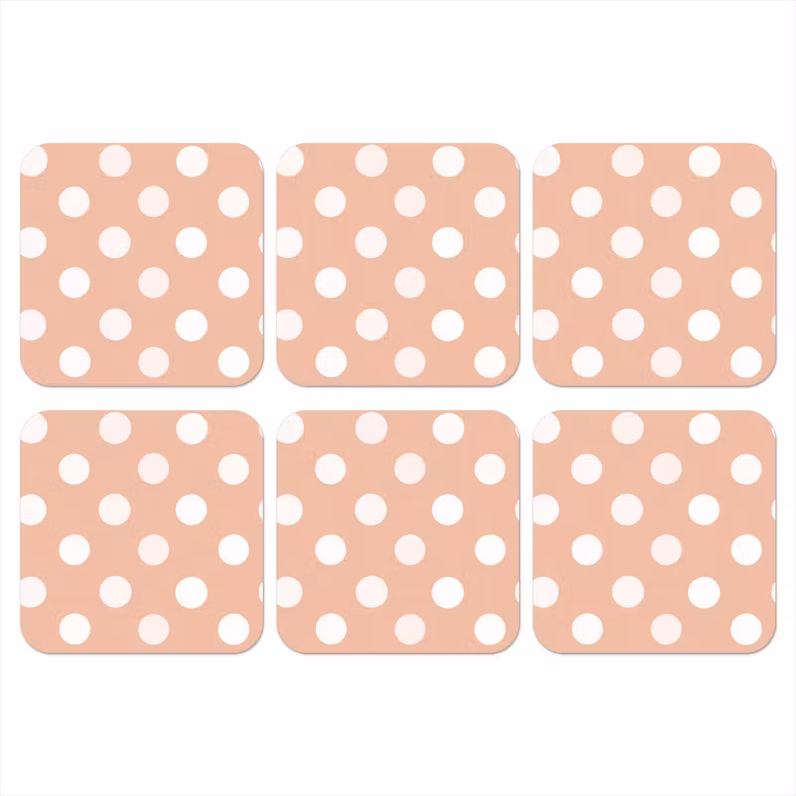 Onderzetter - Klassiek - Polka - Perzik — 1