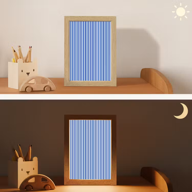 Nachtlampje - Klassiek - Strepen - Blauw — 7