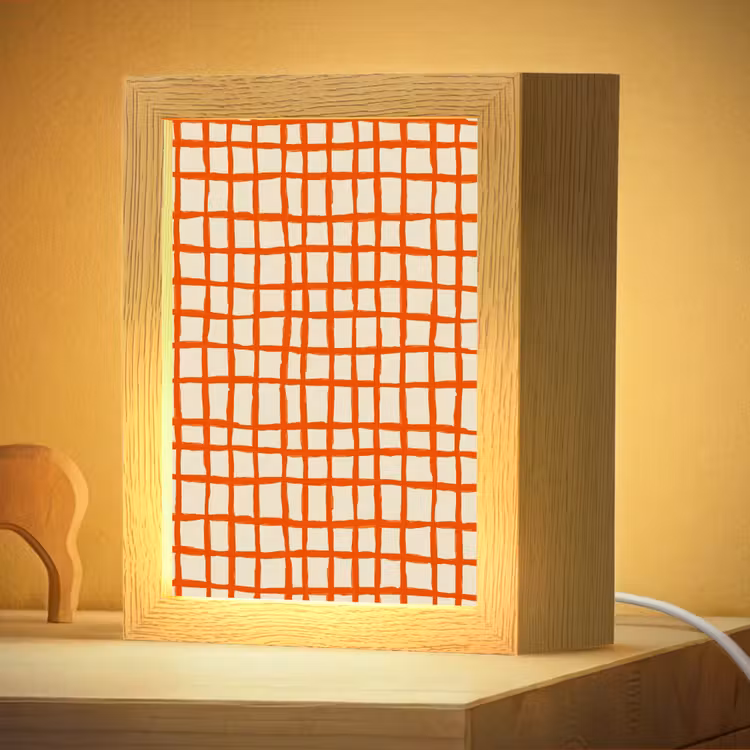 Nachtlampje - Patroon - Lijnen - Oranje — 4