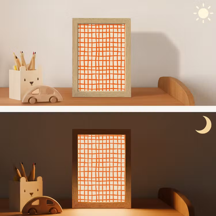 Nachtlampje - Patroon - Lijnen - Oranje — 7