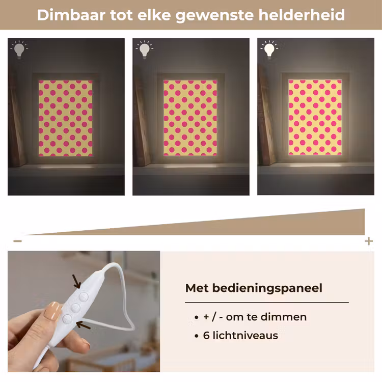 Nachtlampje - Roze - Stippen - Geel — 6