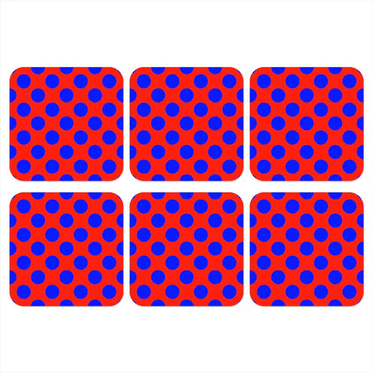 Onderzetter - Dots - Klassiek - Rood — 1