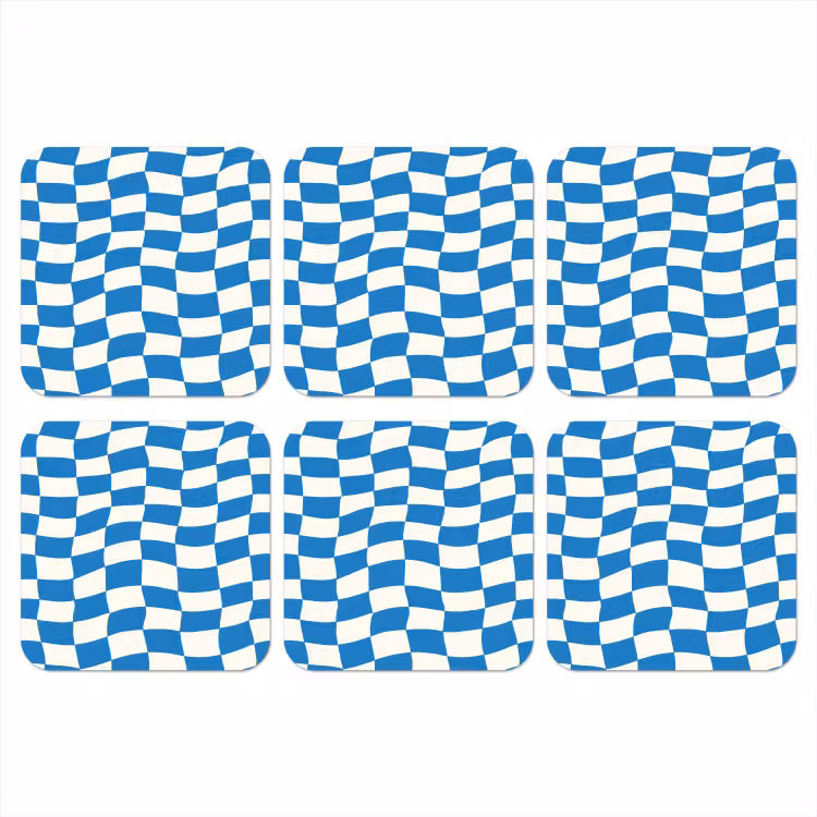 Onderzetter​ - Golvend - Patroon - Blauw — 1