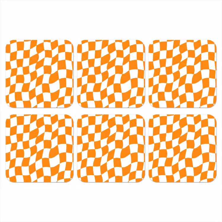 Onderzetter - Golvend - Patroon - Oranje — 1
