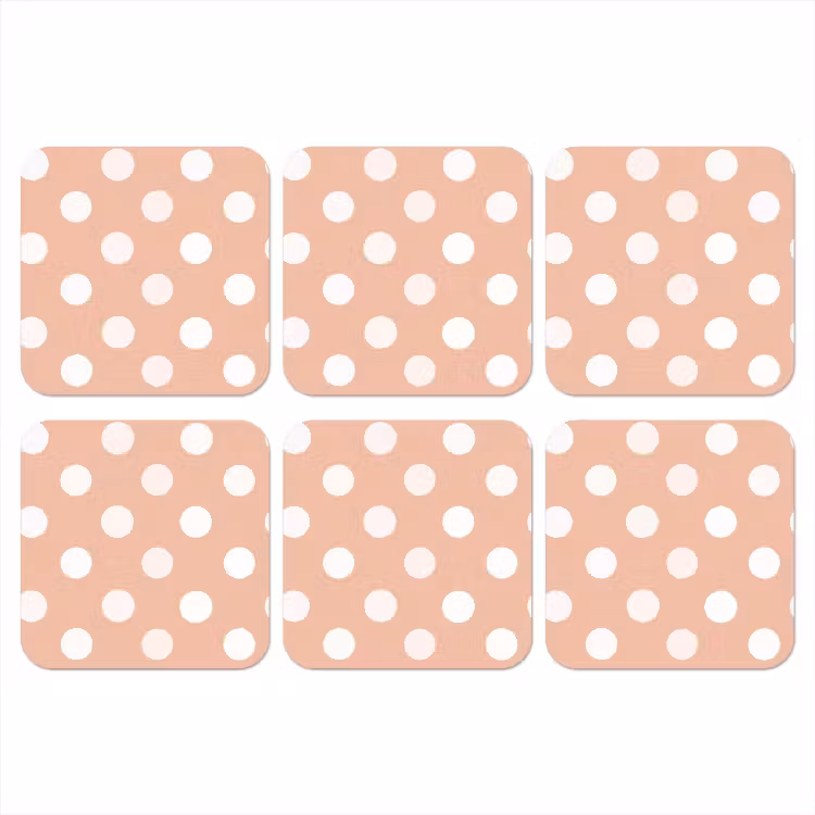 Onderzetter - Klassiek - Polka - Perzik — 1