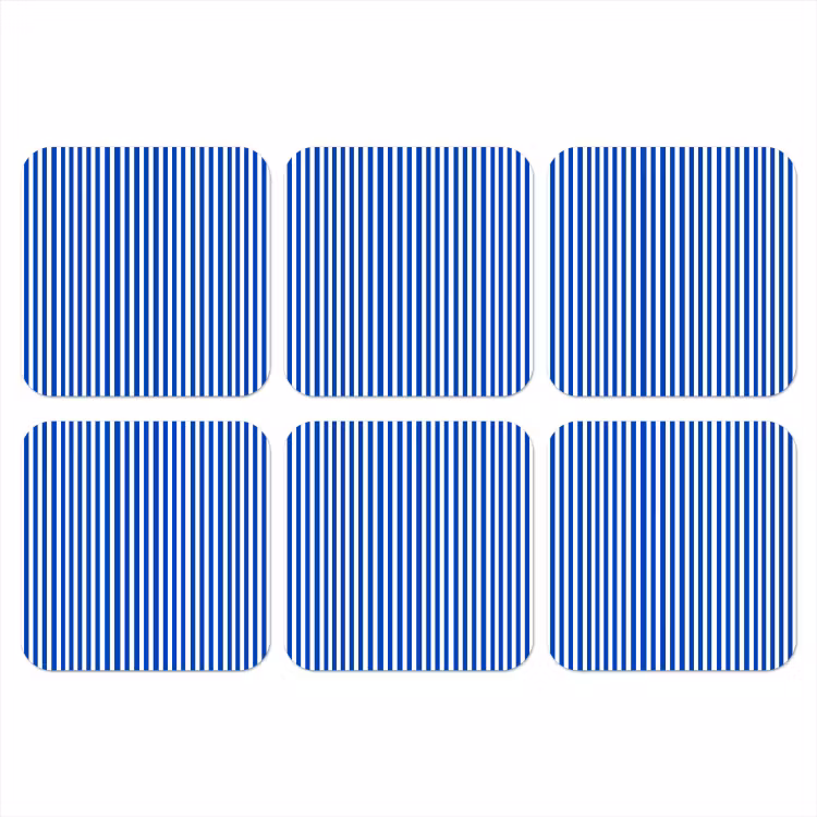 Onderzetter​ - Klassiek - Strepen - Blauw — 1