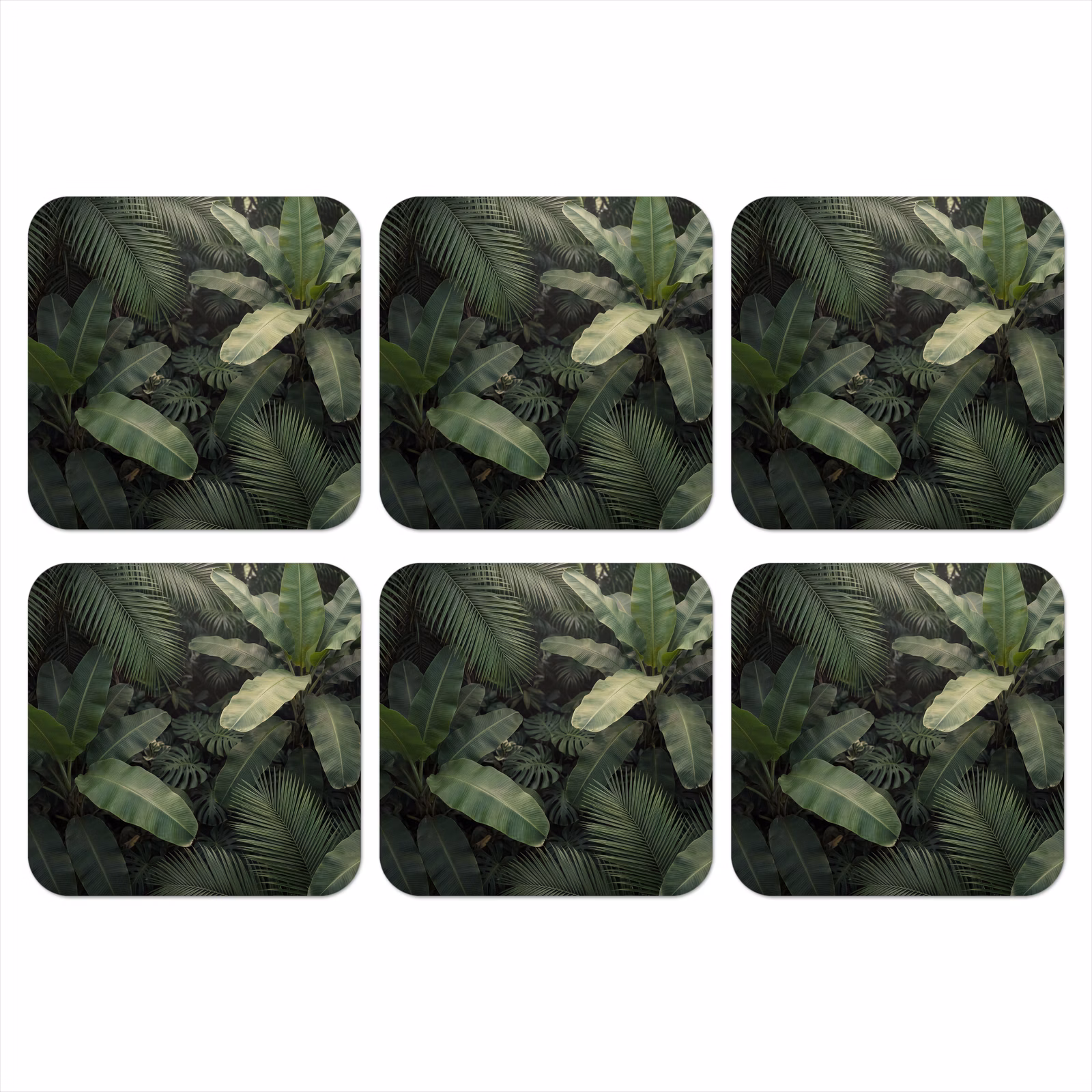 Onderzetter - Bladeren - Groen - Tropisch - Natuur — 1