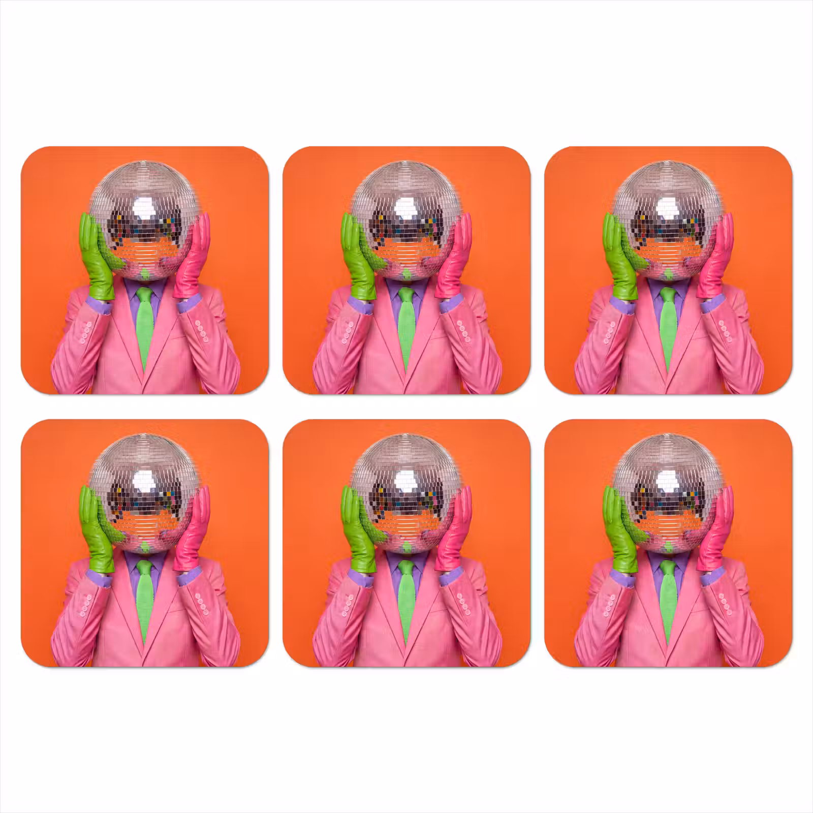 Onderzetter - Kunst - Disco bal - Kleurrijk - Modern - Studio — 1