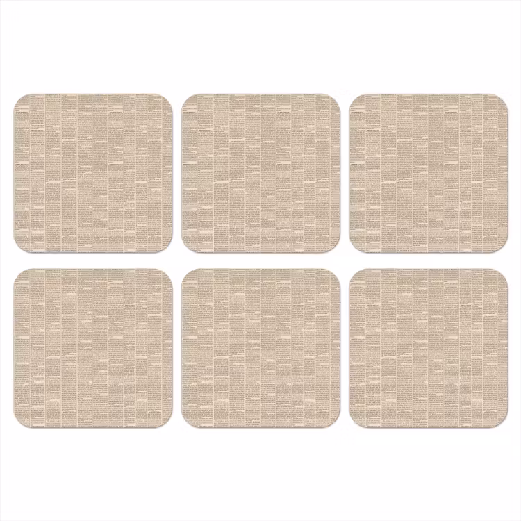 Onderzetter - Krant - Nieuws - Historisch - Vintage - Beige — 1