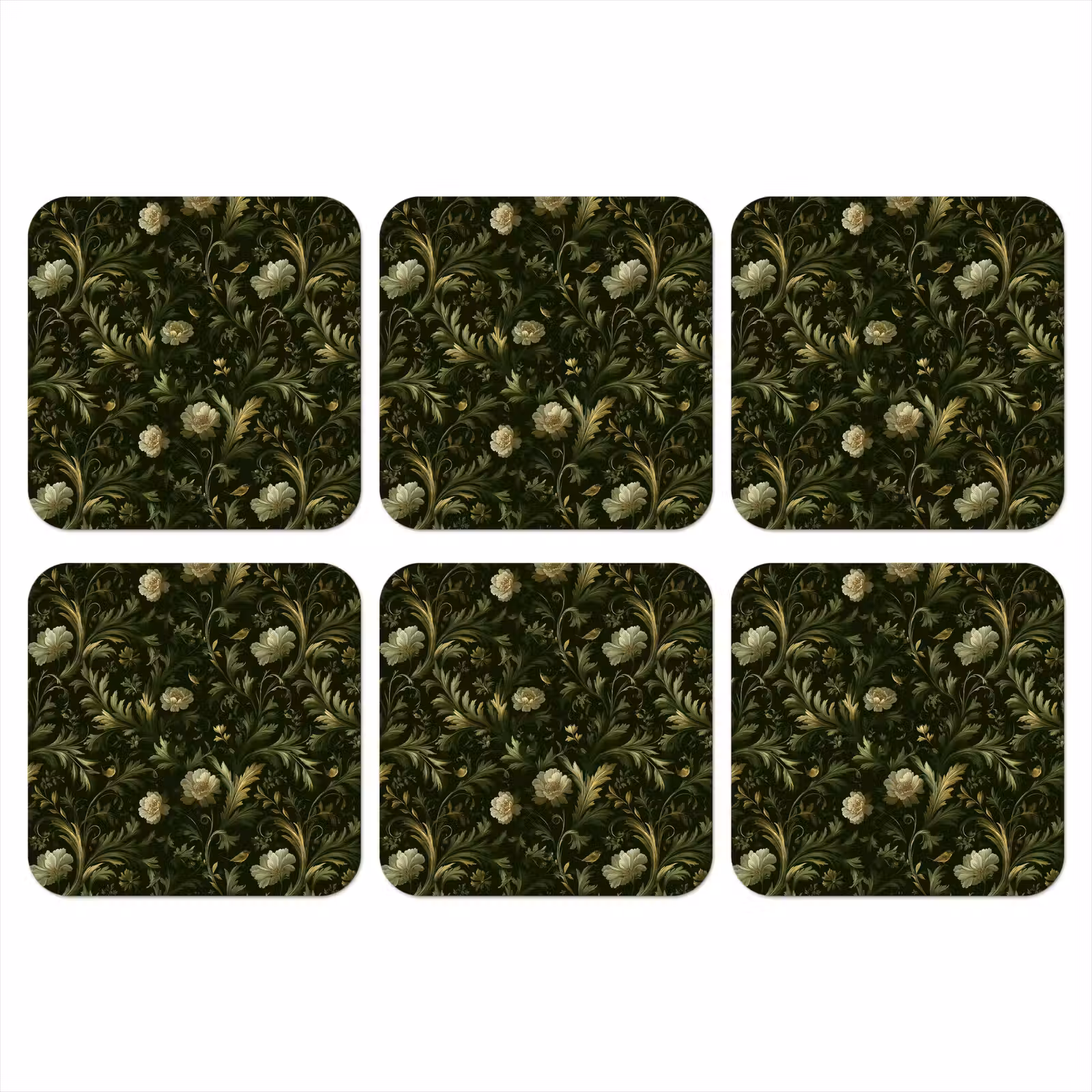Onderzetter - Botanisch - Naadloos - Bloemen — 1