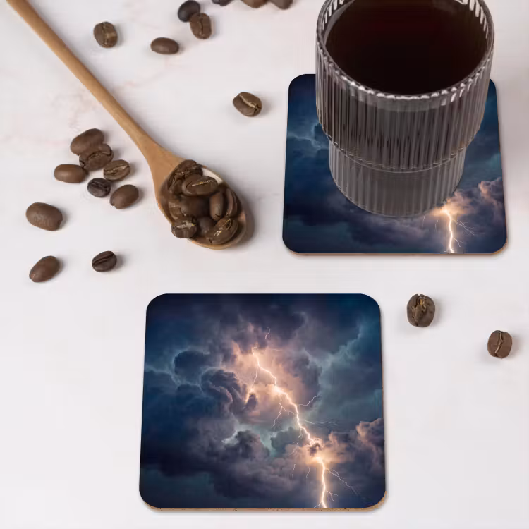 Onderzetter​ - Bliksem - Storm - Natuur - Donker — 4