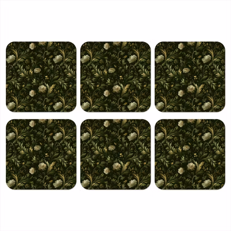 Onderzetter - Botanisch - Naadloos - Bloemen — 1