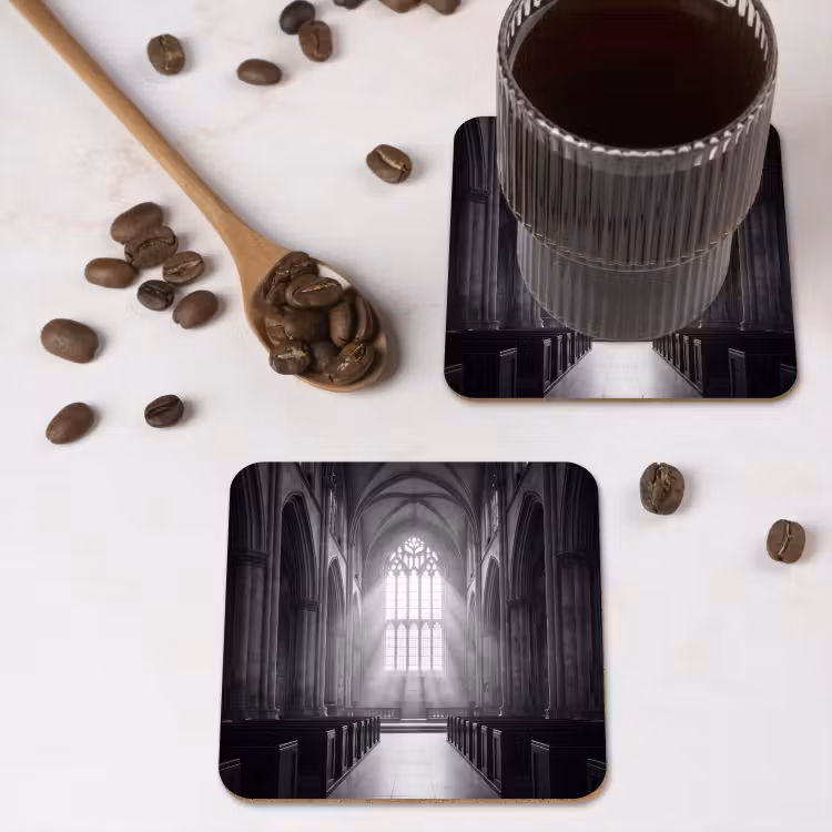 Onderzetter - Kerk - Interieur - Lichtstralen - Architectuur - Klassiek — 4