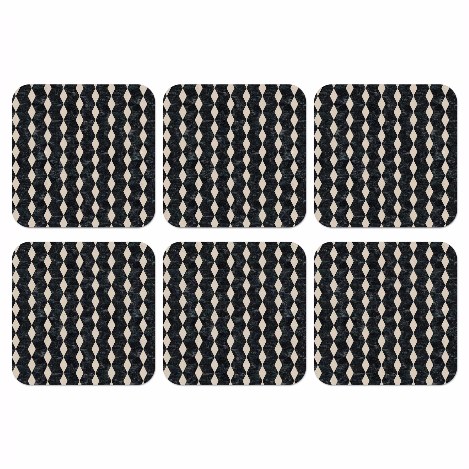 Onderzetter - Geometrisch - Patroon - Marmer - Groen — 1