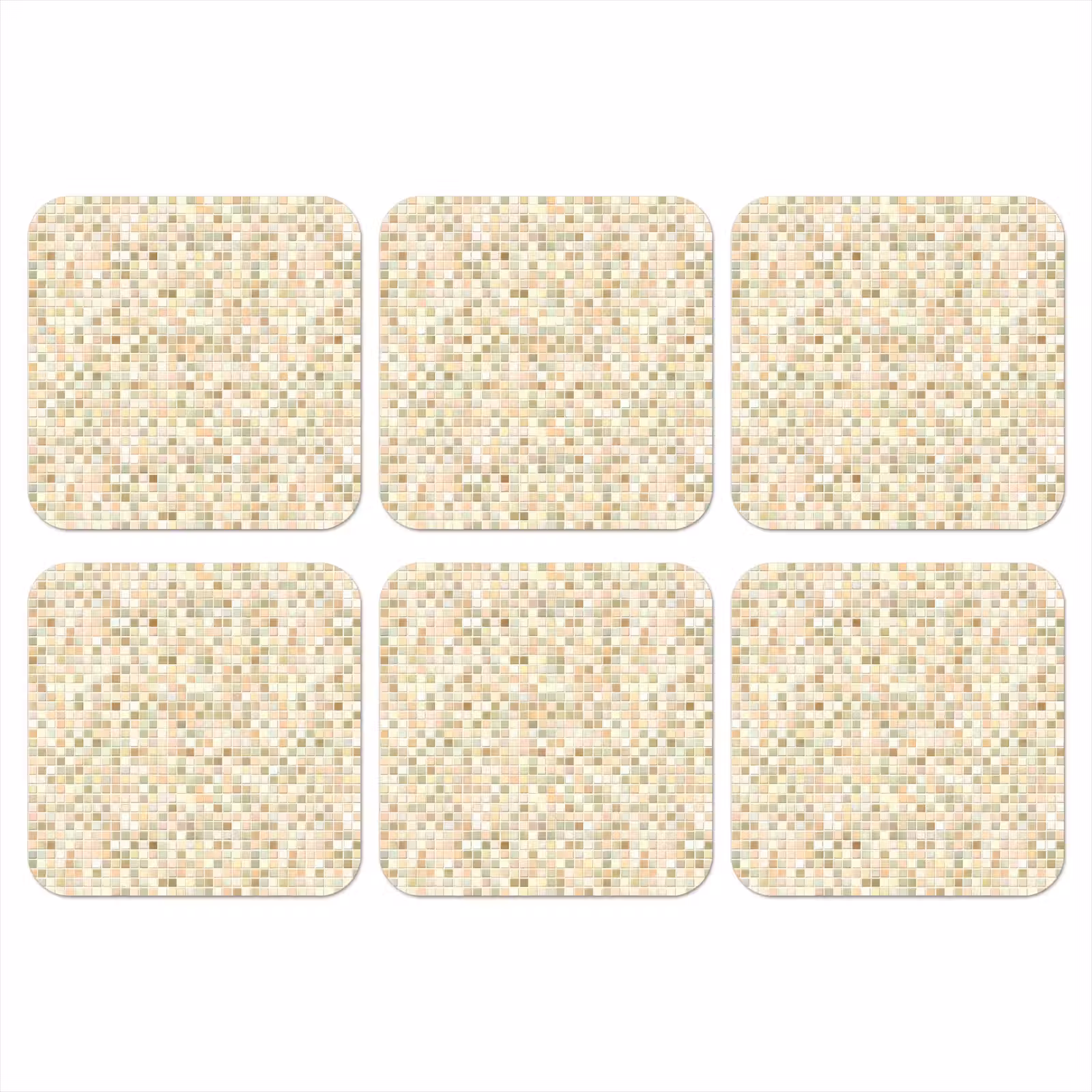 Onderzetter - Mozaïek - Patroon - Beige — 1
