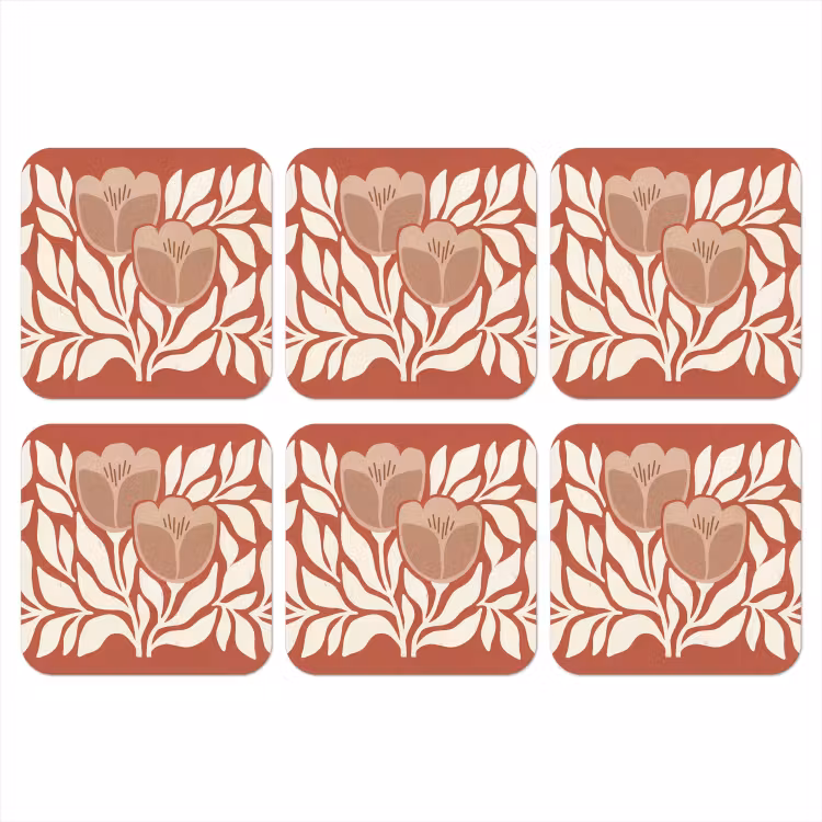 Onderzetter​ - Bloemen - Abstract - Modern - Beige - Natuur — 1